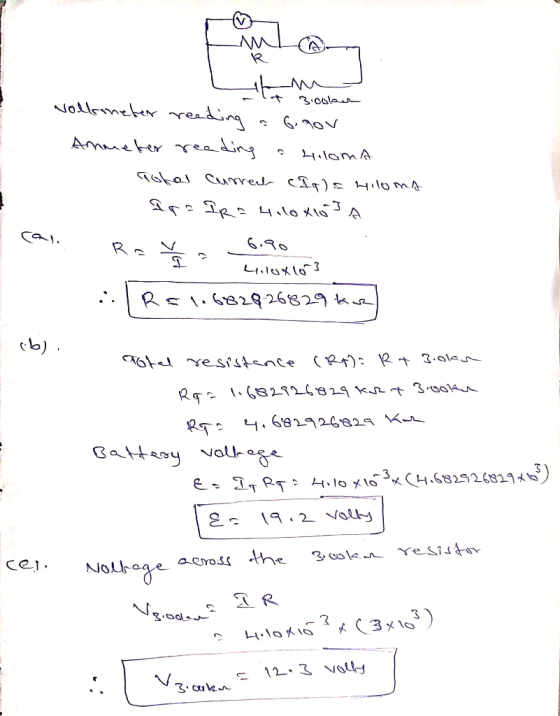 ful@my T 3.oolen vollsoneter reading a Girov Ammeter reading a hiloma Total current cIq) = hiloma г. Зох ч lо kе л cas, Roma
