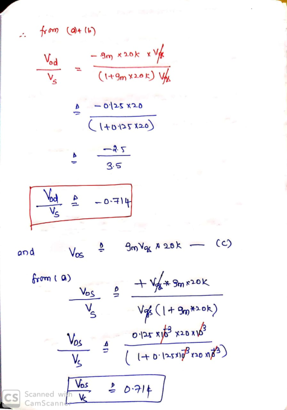 from (0)4 (6) Vod -9m *204 x vik = (1+9m X205) Yeter A -01125x20 [140125420) 3.5 and Vos ? Som Vas 203 — C) from (a) +V+ Smx2