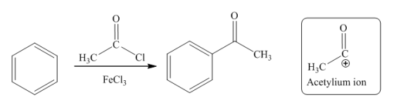 HC
cu
CH
FeCl3
H3C
Acetylium ion