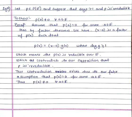 o let PE PU and suppose that pik Broap Assurne 艹 at pla)-o -bY.some α&I Hun by actor theorem toe have . (x-a) sa actor אד.s