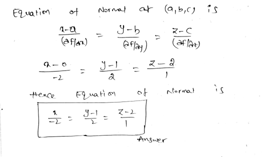 Equation of Nornal 아a,b,cy iS 자C () rlan) lar yob Bray) 3-1 a - -2. - 및 - 2 Normal of fence is Equation 에 벌 - 자2 - - 2 Anguer