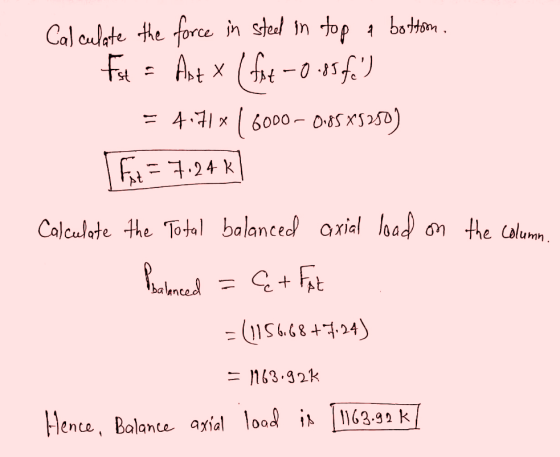 0 -JS ,-4.24. k Calculate 4heTotal balanced axial 11.) ση书ealumn bale Hence, Balane ai4k
