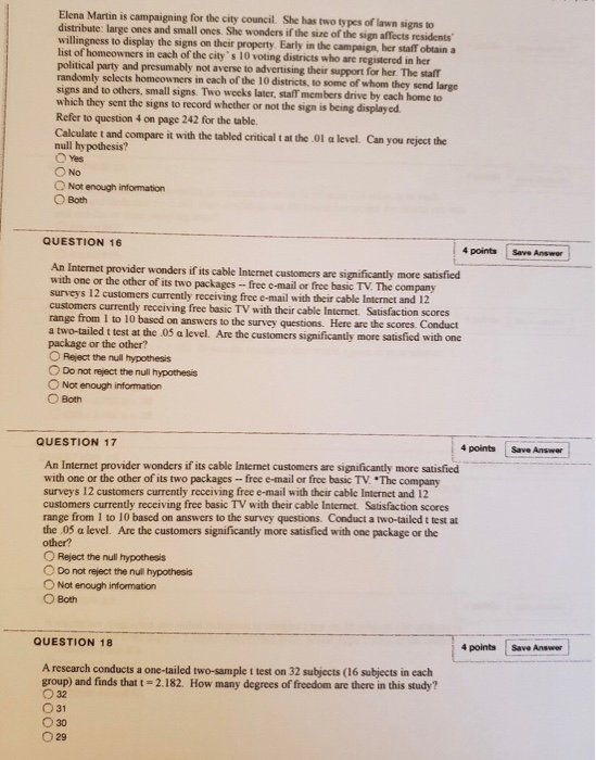 Elena Martin is campaigning for the city council. She has two types of lawn signs to distribute: large ones and small ones. S
