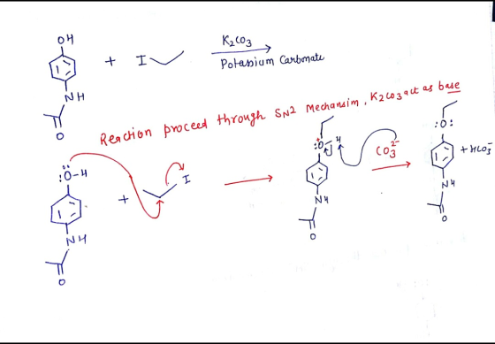 K₂CO3 + IV. Potassium Carbonate NH 0 proceed through SN2 Mechansim K2 103 act as base - Reaction +H2O3 NH