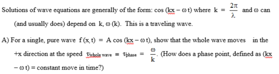 Solutions of wave equations are generally of the f