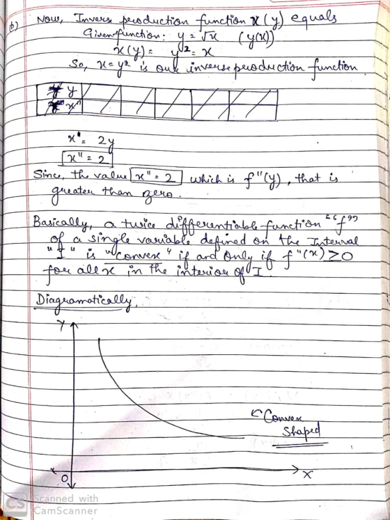 I Now, Inverse production function X (y) equals Giren-function: y Fu (you) -Kyle y02.X So, naye is one inverse production fun