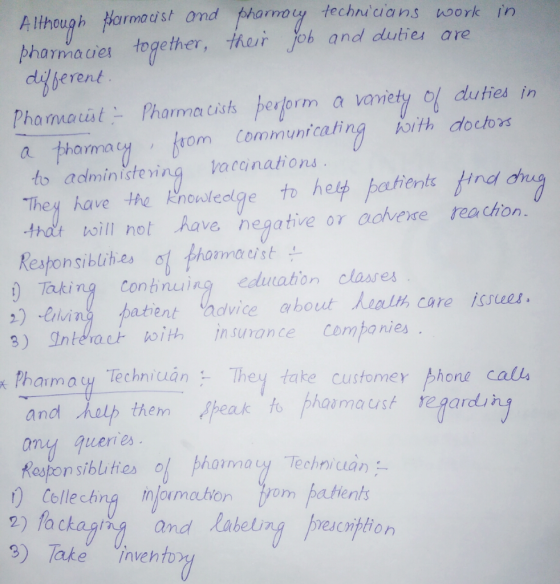 Although Hormaist and thar pharmaves together, ther fob and dluties are oy techicans woork in erent pharna uit-Pharma cistsトe