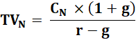 TVN = Cp X (1+g) r-g