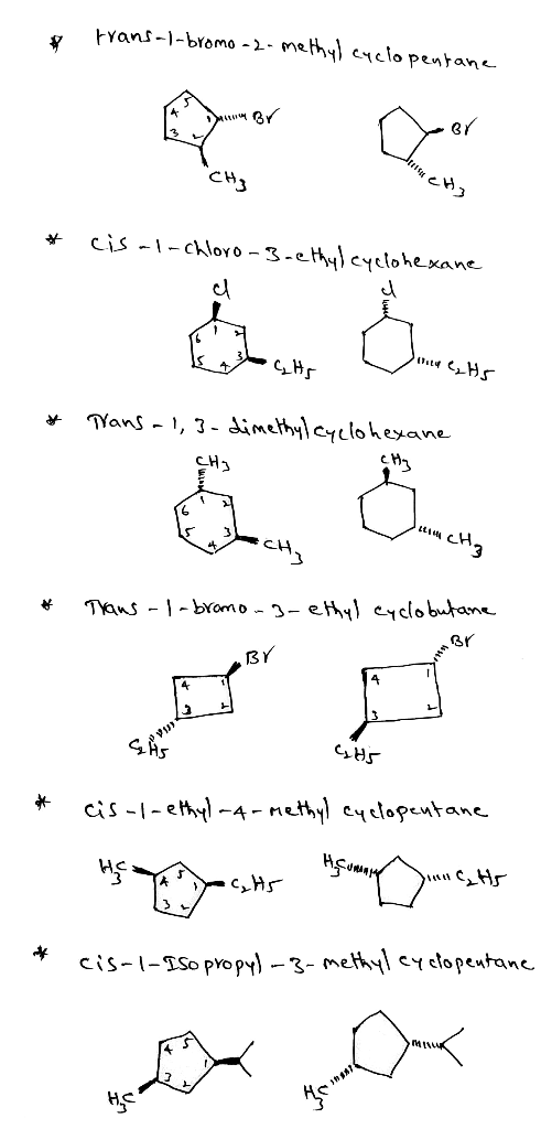 3 CH 3 r Mans-,, з-d.mchylcyclo hesa ne. tti 8r BY