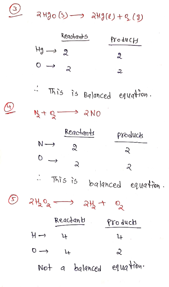 Reactants ProducH 2 O This is Balanced equation NO Reactants produck N- This is balanced equaton Reactan Pro duch 0 a balance