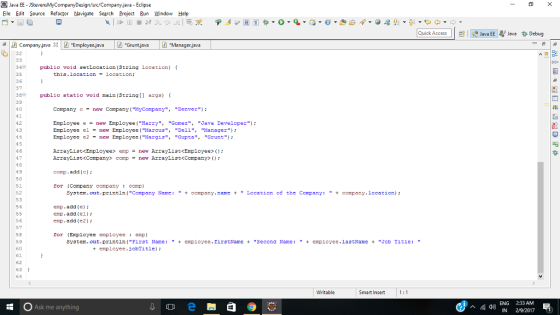 Java EE ava Eclipse Eile Edit Source Refactor Navigate Search Projec Bun Window Help Quick Access || ! Java EE 4 Java Debug