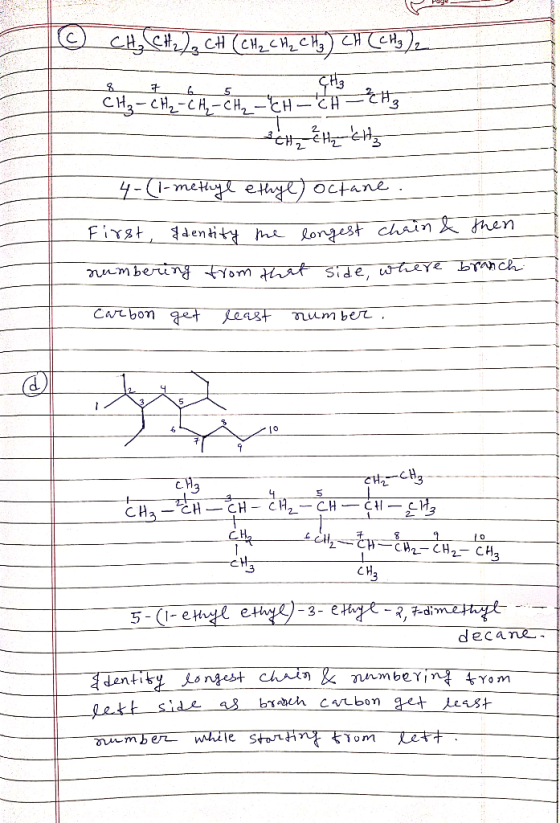 © CH, CH), CH (CW_CH, CHg) CH (CHg), to the ty - CH2 _CH – CH = CH 3 - scheelte che 4-(1-methyl ethyl) octane. First, Identi
