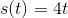 s(t)=4t