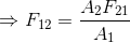 \Rightarrow F_{12}=\frac{A_2F_{21}}{A_1}
