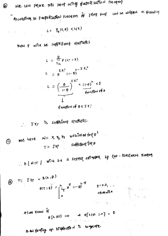 We can peore 125s part using factorization the open as following if jant pmf can be written According to Factorization theore