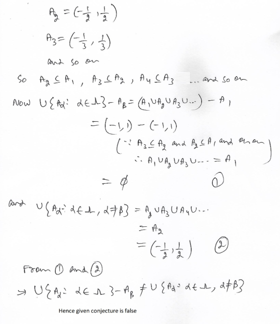 Hence given conjecture is false