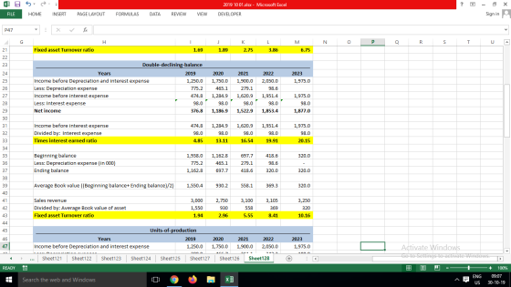 ? X GS HOMEINSERT 2019 10 01.xlsx - Microsoft Excel DEVELOPER - 2 Sign in FILE PAGE LAYOUT FORMULAS DATA REVIEW VIEW P47 : fo
