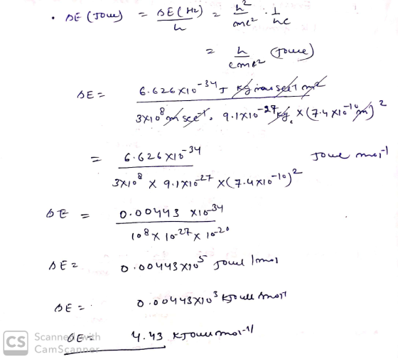 • DE (sou) = 6E(MU) alebo ne ? ame? he w Youce) DE= 6.626X10-34 ginouseet and 3*10%gh scet. 9.14204934. *(7.4 xenong? = Jowe