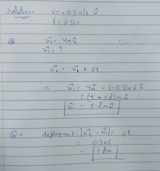 solution - - - 0 3 0 ls 1 t= 6 sec. 9 น. - 16 น - หา - ห + + -) น- 11 - (-0. 3), 6 น - ฯ (0) 29 น n = 5.8m 6- displacement: l