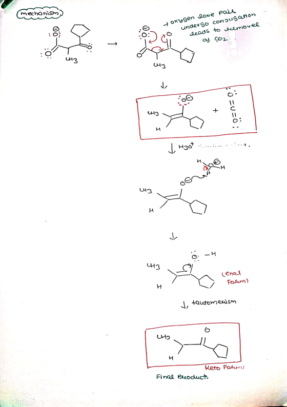 mechanisms) 0:) 2 oxygen lone pair under so conjugation leads to removed los com reads fronougation CH3 67129 Аз JH3ot 13 443