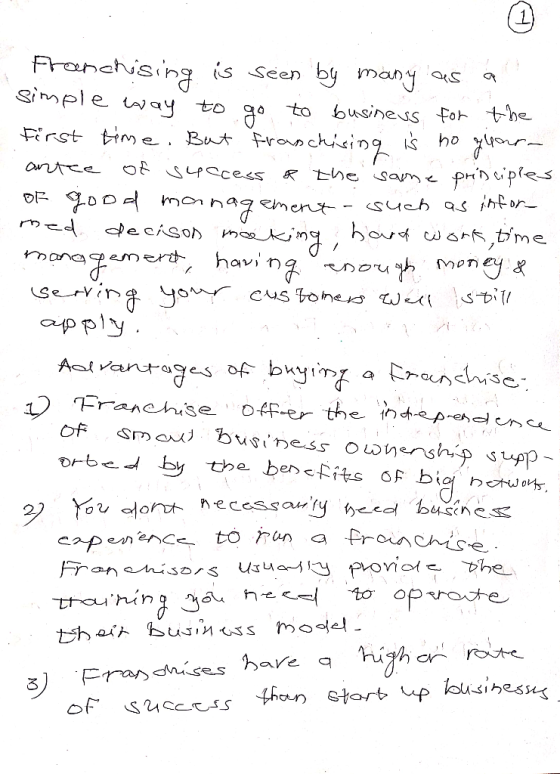 Franchising is seen by many as simple way to First time. But froschising to businevs for the go of Success R the same priscip