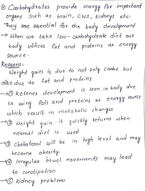 © Carbohydrates provide energy for important organs such as brain, CNS, kidneys etc. They are exsential for the body developm