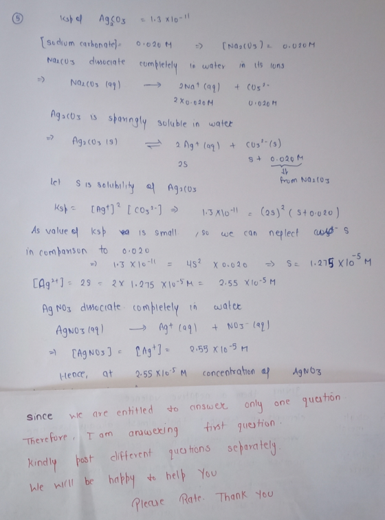 Na:cUs dmuciate combletely to waes tons 2 X0 020M 020 M Ag as ha ngly soluble in wate + CUs-(s) s+0.020 M 2 S LY le s is sel