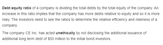Debt equity ratio of a company is dividing the total debts by the total equity of the company. An increase in this ratio impl