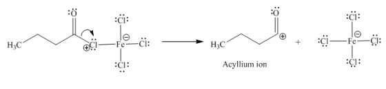 HC
CI-
Fe
* HC
2 +
Cl-FeCl:
Acyllium ion
:
: