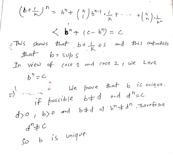 (G)-1. K く b+(C- b) ニ C This shows that b eS K and this contradicts hat s das q Vrew o case and case 2 we have is UniquR that