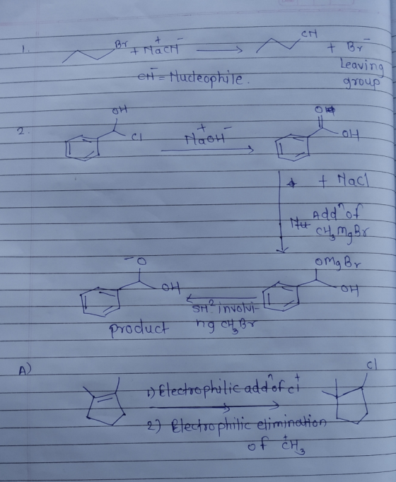 + Br -Br + Machi et Hudteophile. Leaving group ACL Moot & t Nad 4. Add of THE CH₂ mg Br omg Br SH’invati - product ng Ch Br »