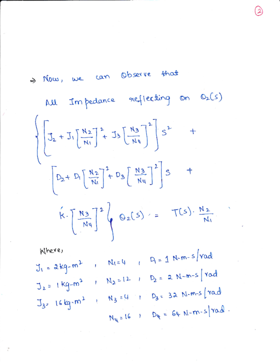 → Now , we can Obse ve that Auu Im pedance veflec&ing on oCs) N3 2 N 3 Wheve) m- S 2
