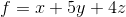 f = 1 + 5y +42