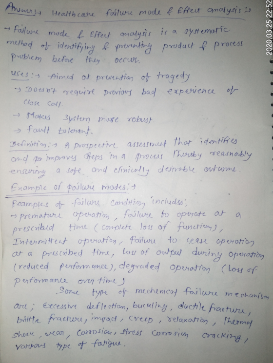 Answer ry to Health care failure mode & Effect analysis is - Failure 2020.03.25 22:52 mode & Effect on mode & Effect analysis
