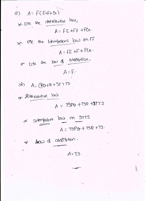 A= FCEF+ cnlaiute la t A FE+FF +Pen tha ickmokn lau on FF A FE tF F lau dabaphcn the e A F. d) A- (POtRST Ts DrtriuHve ac 13P