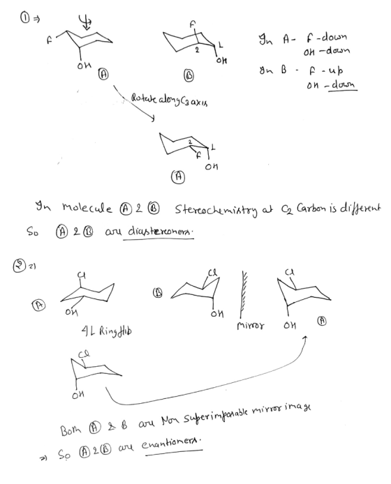 gn A- F-doun Oh -daun on -don Rotese aloryC3 axus gn molecule 2 Stercochimistry at 2 Carbon is di/jexnt So A 2 aru diasterone
