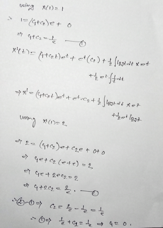 using X(1)= 1 1=16+C)e + o - G4C2 = te o X117)- (1409 )ett et (09) + b/1ggede xet ther.stat -7%!= (GtCot)et + etice + b/leged