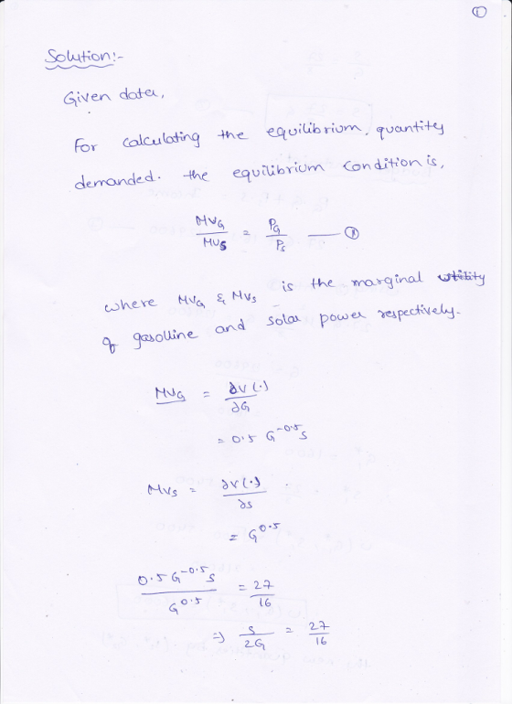 Solution Given dode for Calculating the equib riom, uantity derande d.the equiibrim Conditton is Hu where 4ra &시v, is the mar