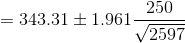 250 = 343.31±1.961- v2597