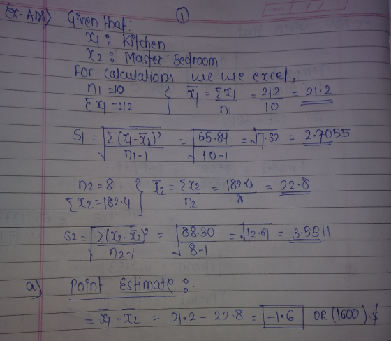 EX-AD8) Giren that 9% Kitchen X2 : Master Bedroom for calculations we use excel, ni 10 ¿ - Say 212 - 21:2 SLE ICO-7) 165.84 2