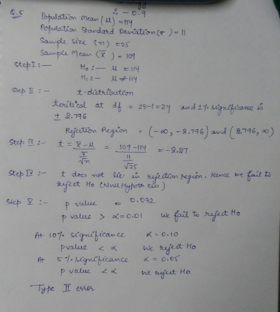 ton Staudasd Devatron II saura size (m):25 Sumpa mean (X ) = 10 step1 :- t-distailbuctrion taitocal at dt = 25 21 and īy.senu