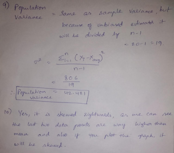 Ponwlation Vasiance ama be caure Unbiase oill he divided ly n- 19 arv 8o 6 : lferulahon - variance lg 니2. 니 의 to Yes, it is s