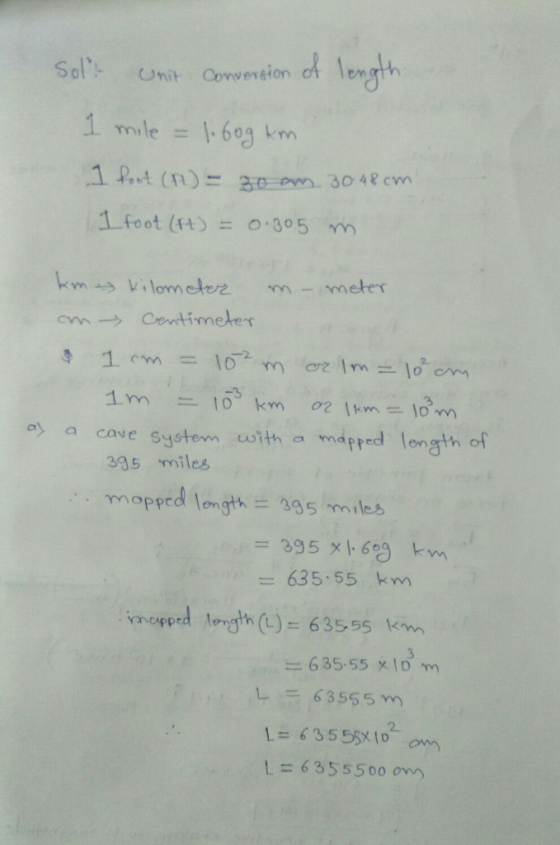 mle = 1.60g km km 021km =lom a a cave system cwith a mapped length of 335 miles mapprd longth395miles = 3g 5x1, 629 km = 635.