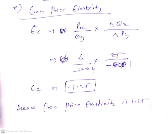 e ) Cron Price Elortcity Echo Pee Oy Х glox apy 6 as X tenty tc M -1.25 is 1.21 fence Crow price fonticite CS Scanned with Ca