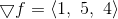 vf = (1, 5, 4)