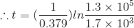 ..t=41) n1.3 x 10 0.379 1.7 x 103