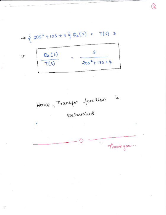 2 02 Cs) TCS) 乡 2os3S4 Hence , TYan trction , Detaamined 0 o d