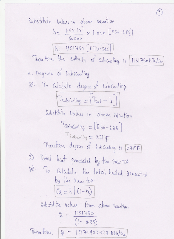 ubshhde tale inabove cquation 1.5 x lo Theu fore, the enthalpo SLub teo \SwbG.aling 15b6-285 hea Genea 1- 0-35