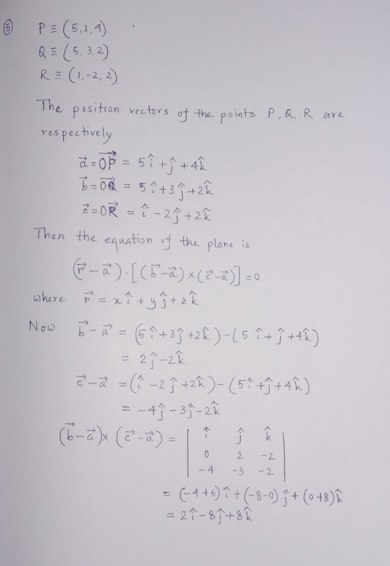 P = (5, 1.4) Q = (5, 3.2) R = (1,-2, 2) The position vectors of the points P, Q, R are respectively ă - OP = 5î tŷ +4h 3:00 =