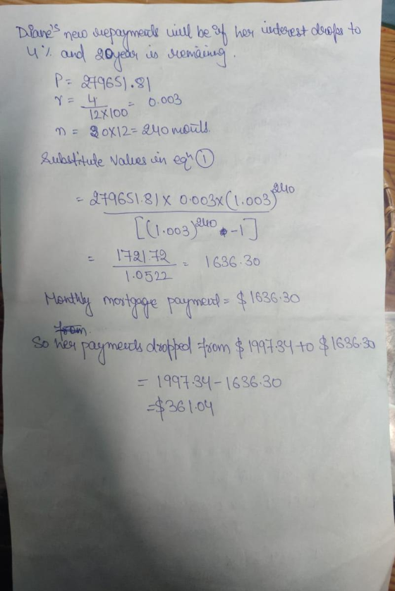 DBures new wepaymerele will be of hesy interest deaf to 4 % and ies siemaining P=24965).81 4 x 100 20 year 0.003 n = 80x12=2